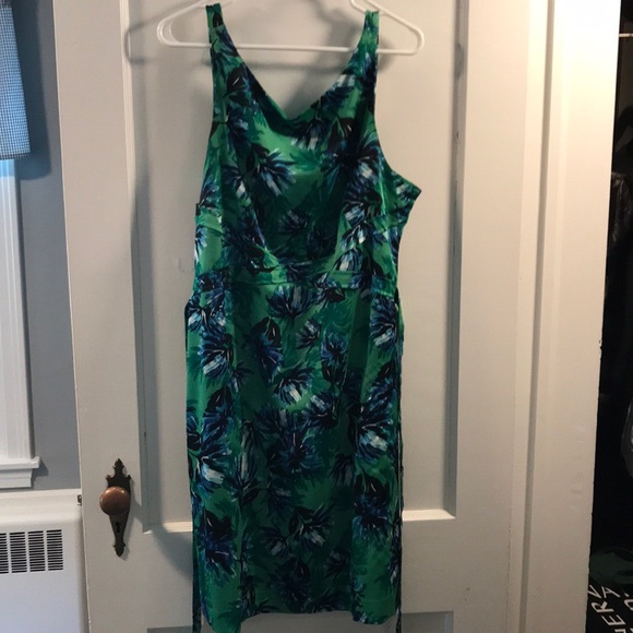 Banana Republic Tropical Floral Dress Size 16 - Picture 2 of 3